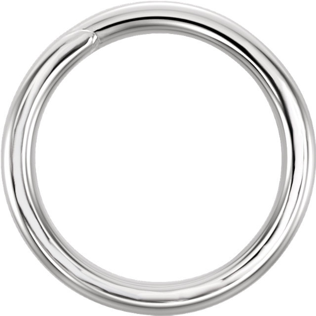 (2) 8mm OD 6.3mm ID 15ga 14k Solid White Gold Round Split Jump Ring Link RHODIUM