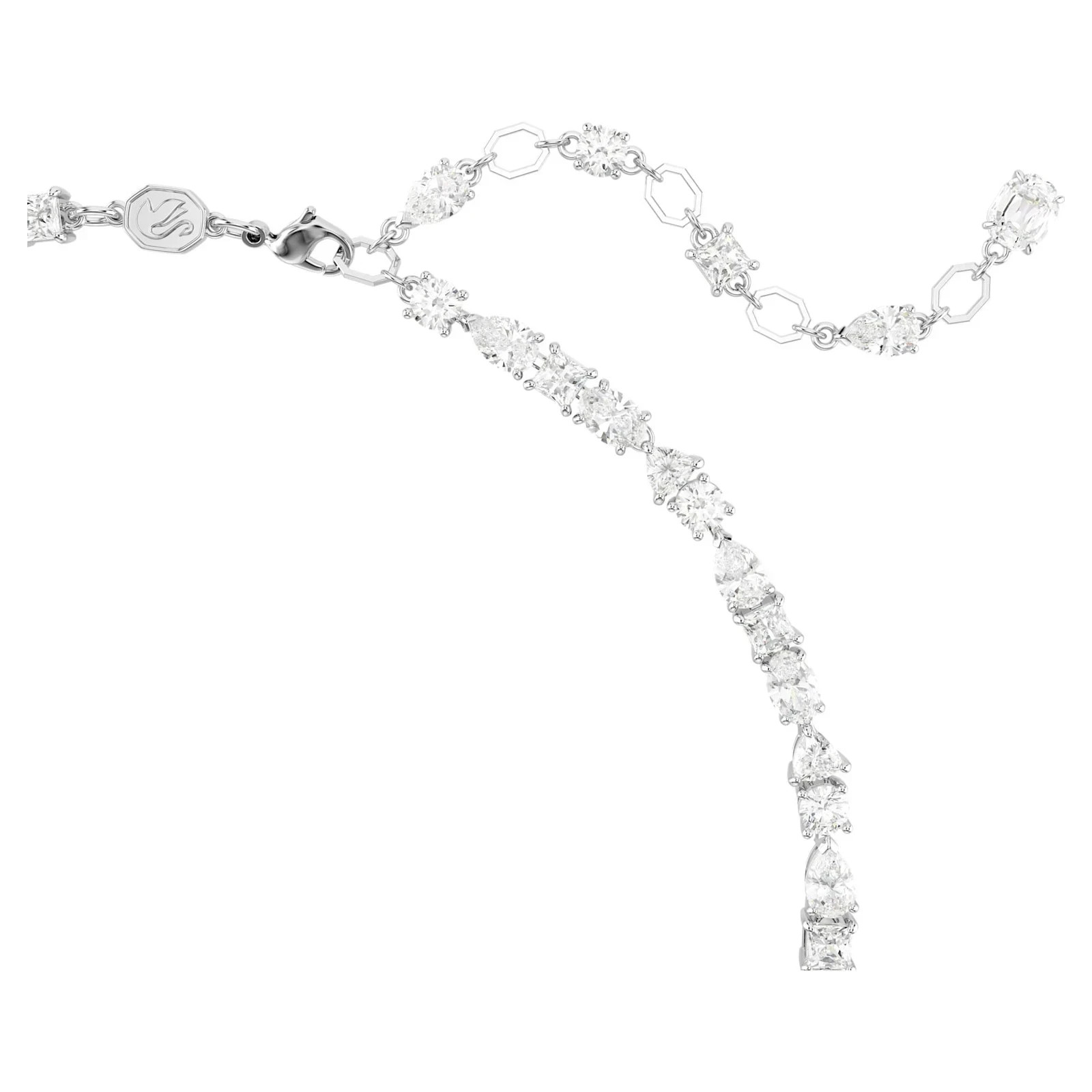 Swarovski Mesmera Necklace Mixed Cuts, White, Rhodium Plated 5665242