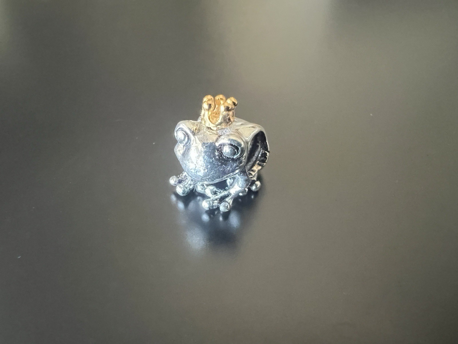 Pandora Frog Prince Charm 925 ALE with 14K Gold Crown