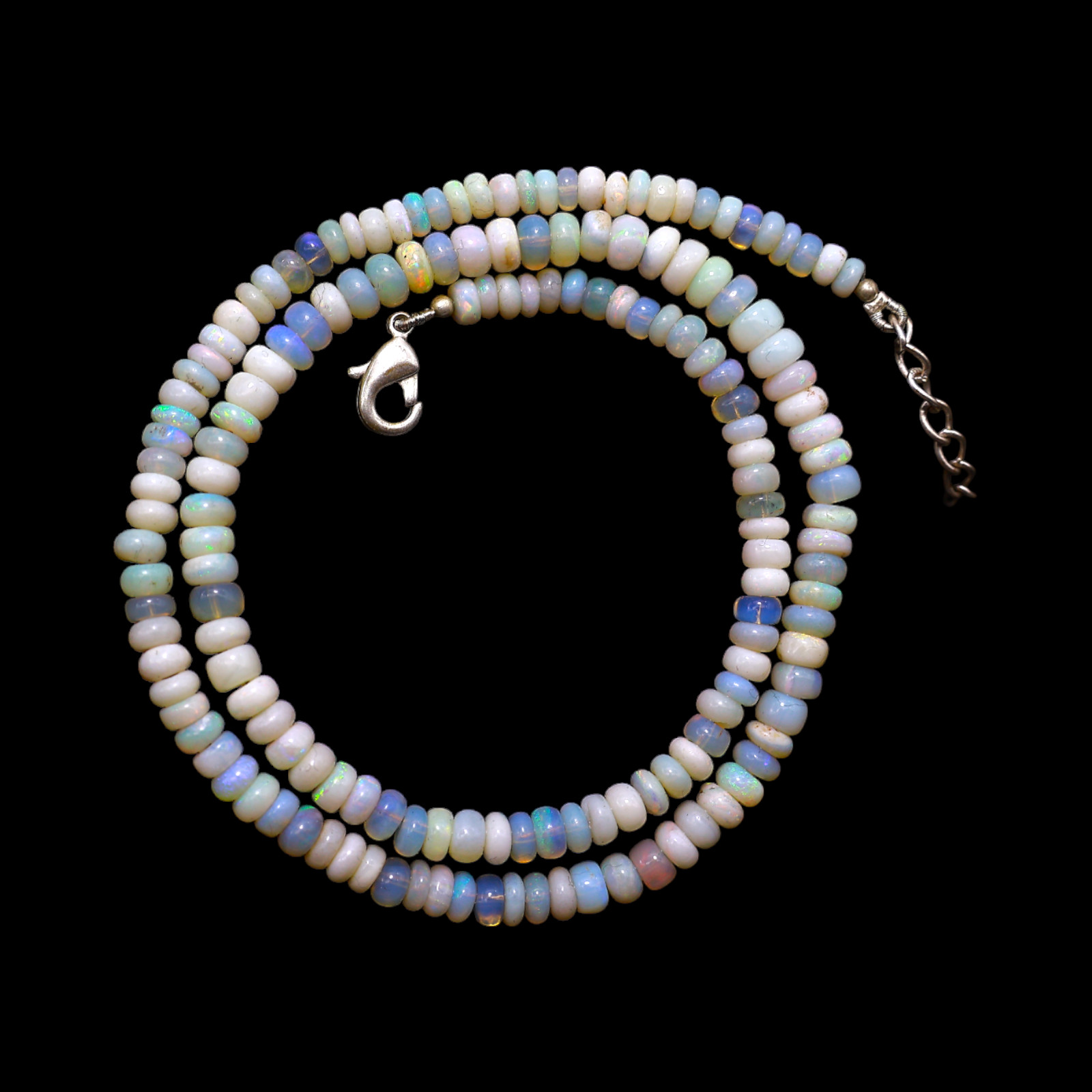 Rondelle Smooth 4X5 MM Fire Opal Beaded Not Applicable Elegant Necklace Jewelry