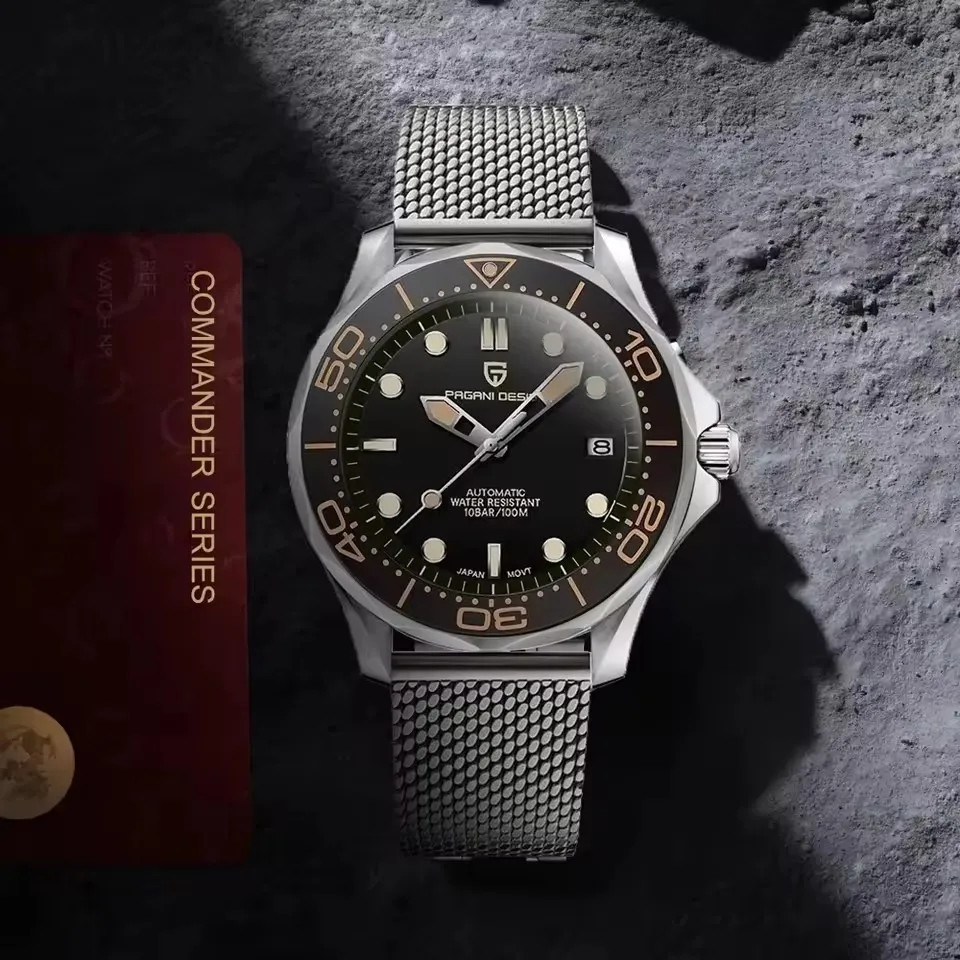PAGANI DESIGN PD-1667 Watch, Ceramic Bezel Sapphire, 316L Stee Miyota 8215