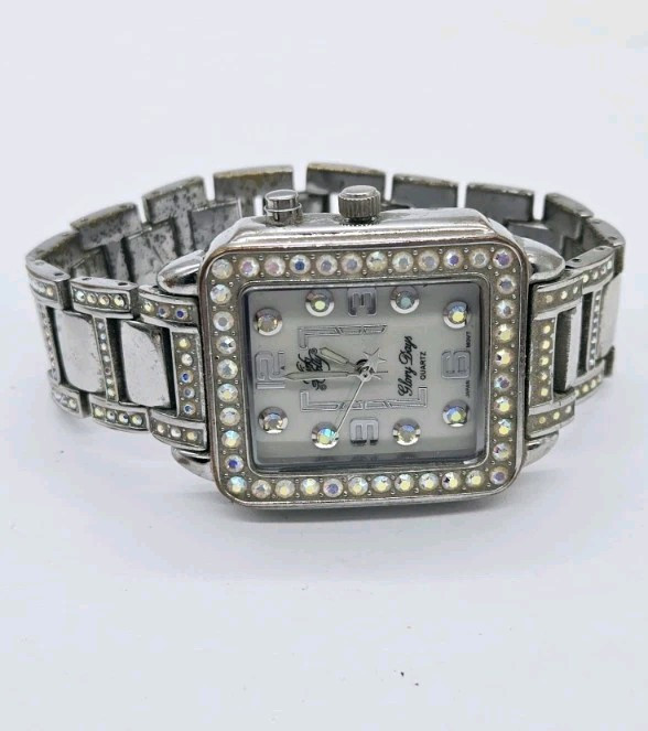 Kirk’s Folly Glory Days Watch 30th Edition Silver Rhinestones Light New Battery