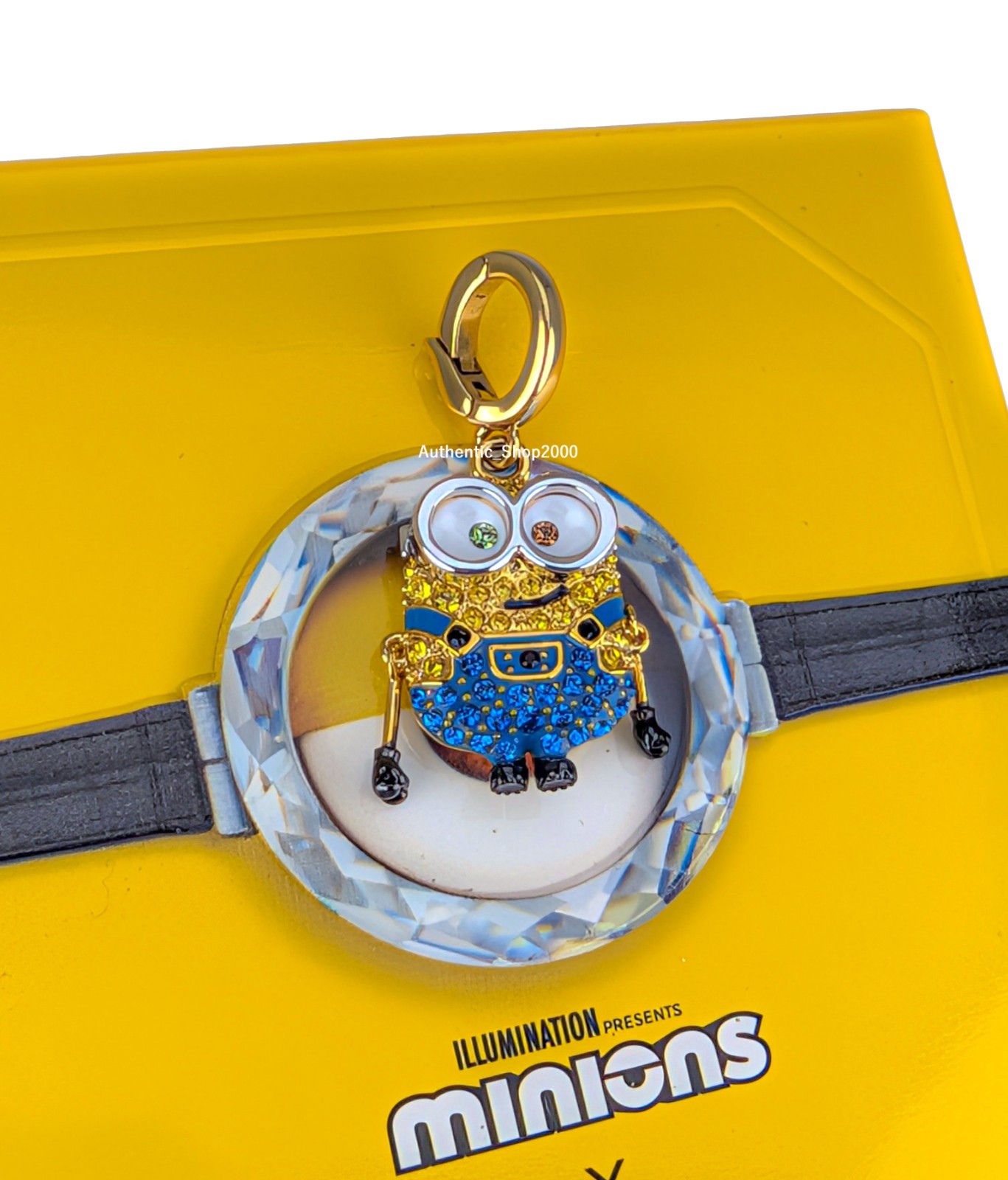 New 100% Authentic SWAROVSKI Sparkle Pave Crystal Minions Bob Charm 5753016