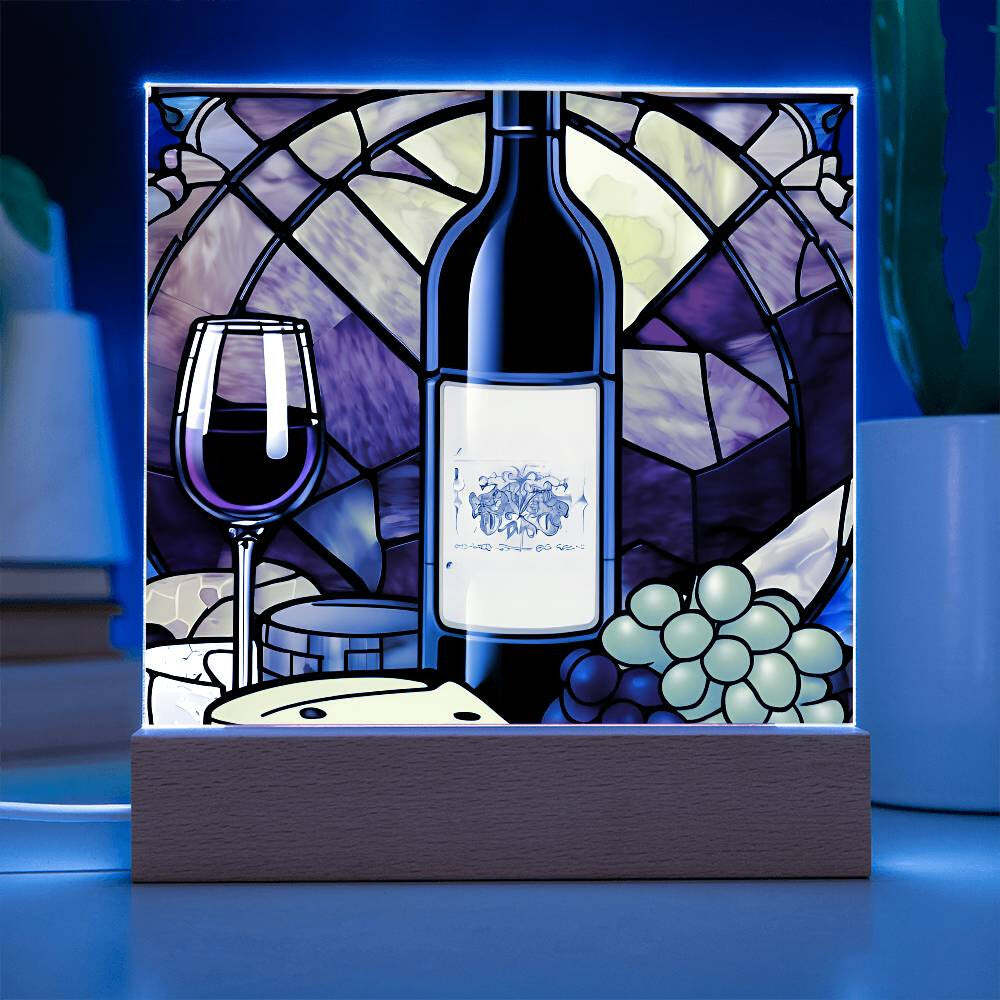 Wine Cheese Plate Acrylic Plaque