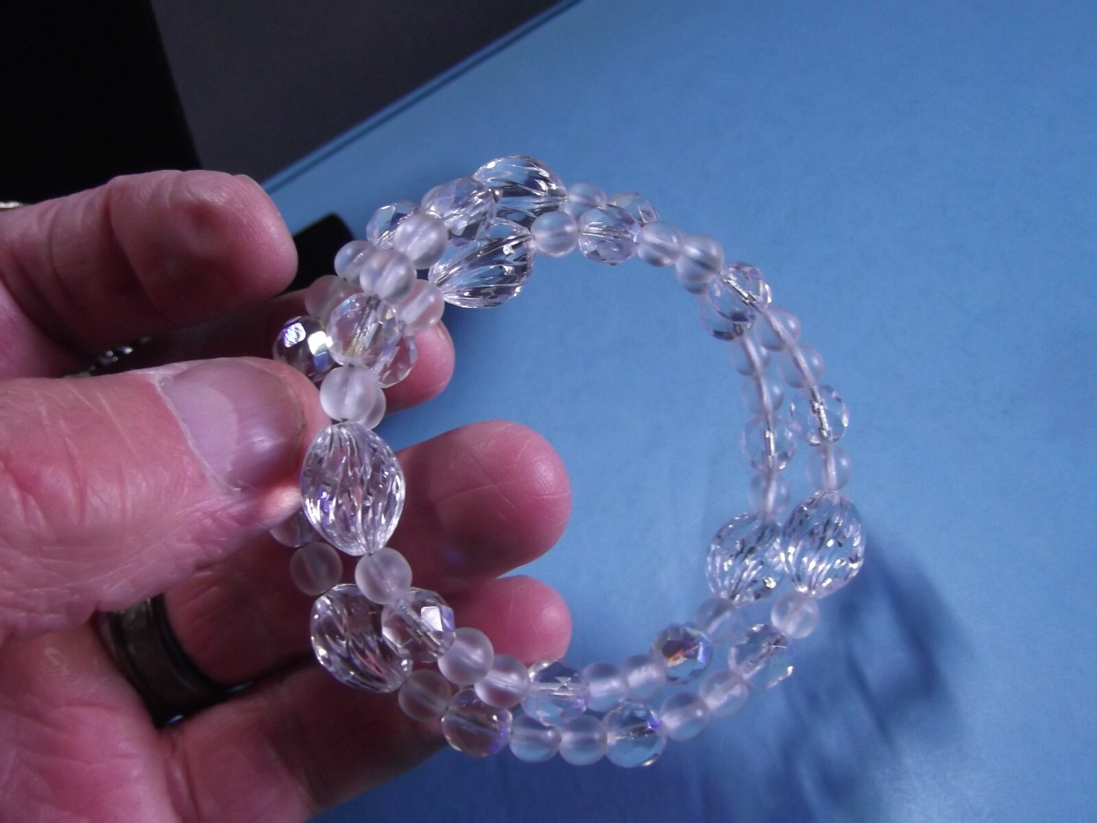 Jewelry Jill MacKay Sterling Plated 9″in Necklace/Glass Beaded Bracelet/Earring