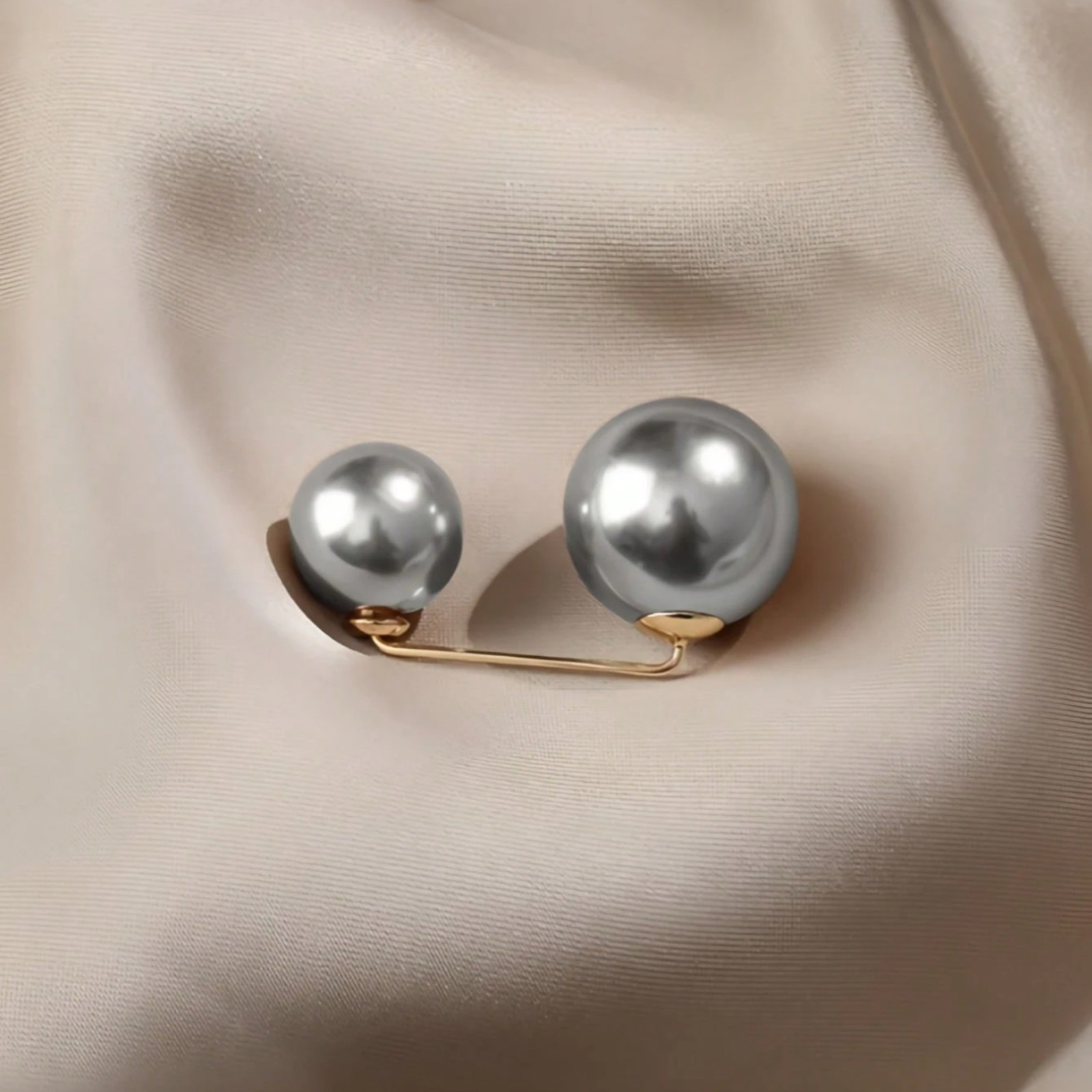Faux Pearl Brooch Pins 3p Women Pearl Pin Sweater Shawl Clips DIY Craft Supplies