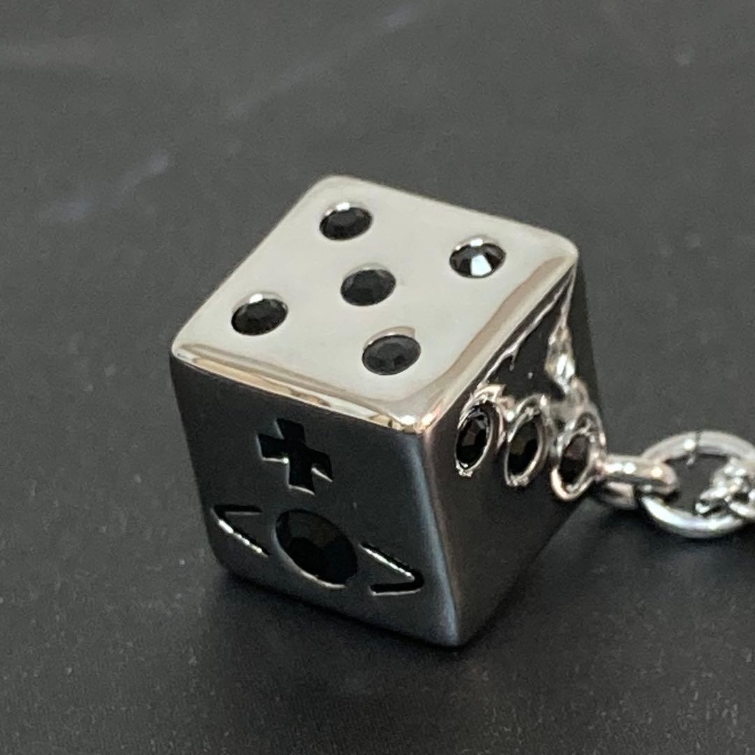 Vivienne Westwood Necklace Dice Silver 40-45cm w/Pouch NO BOX