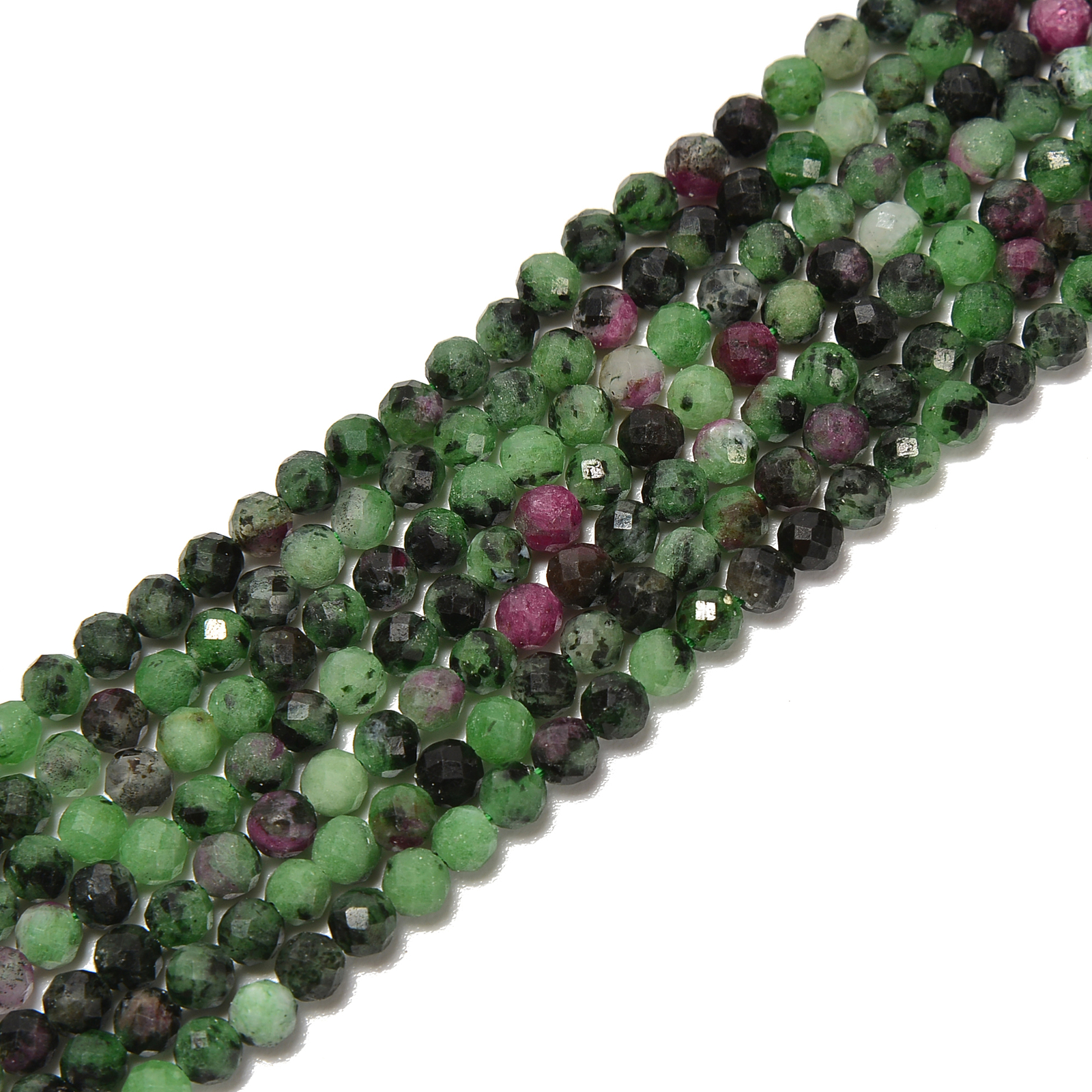 Natural Ruby Zoisite Faceted Round Beads 2mm 3mm 4mm 5mm 6mm 8mm 15.5″ Strand