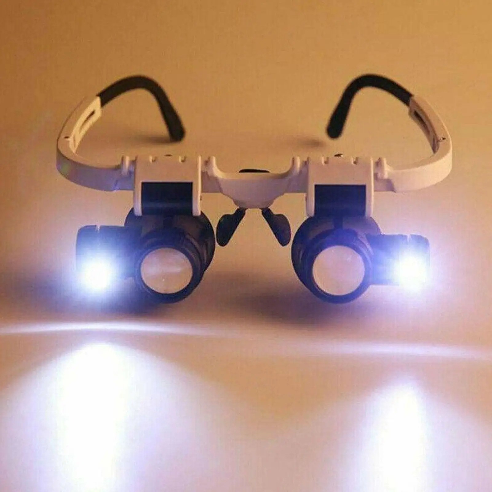 Headband Magnifier 8X 15X 23X Magnifying Glass 2LED Loupe Jeweler Watch Repair ✅