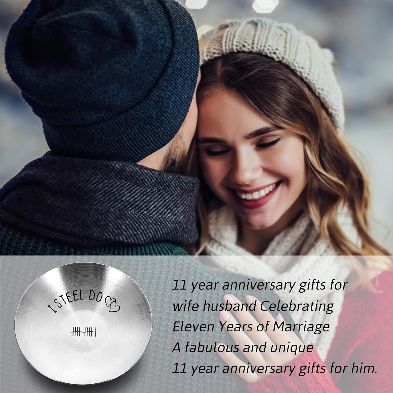 11Th Anniversary Steel Gifts for Women Men 11 Year Wedding Anniversary | for Wif