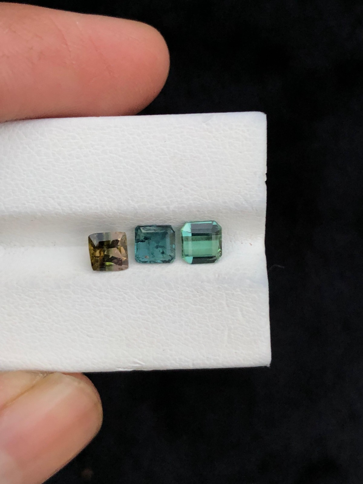 1.58 Carat Natural cut Tourmaline Mixed shape Multiple color from Afghanistan.