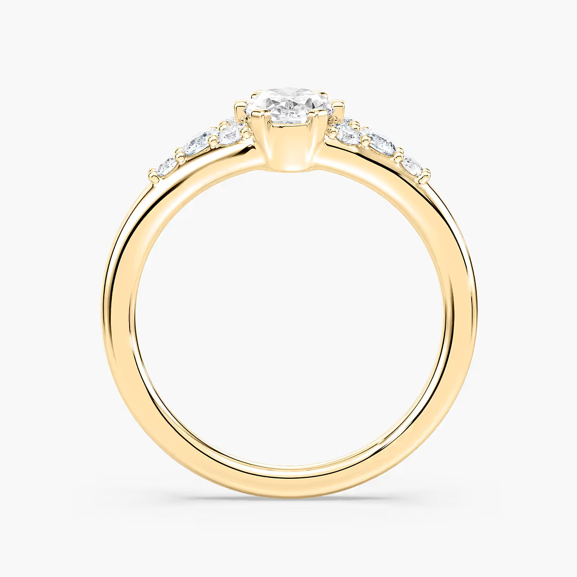 IGI Certified 2.30 CTW Oval Cut Lab Diamond Three Stone Ring 10K Solid Gold