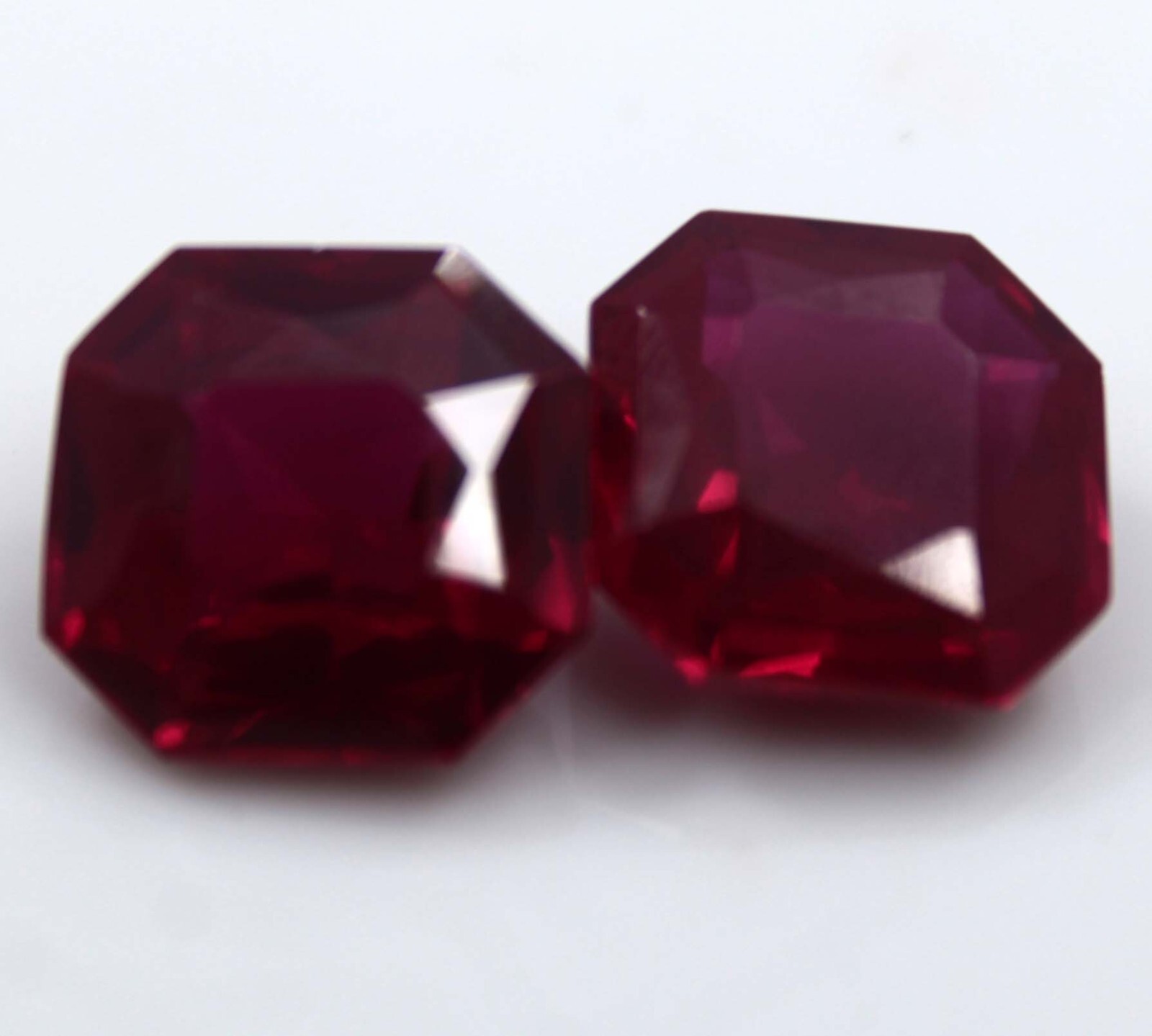17 Ct Natural Certified BURMA Pigeon Blood Red Ruby Unheated Loose Gemstone Pair