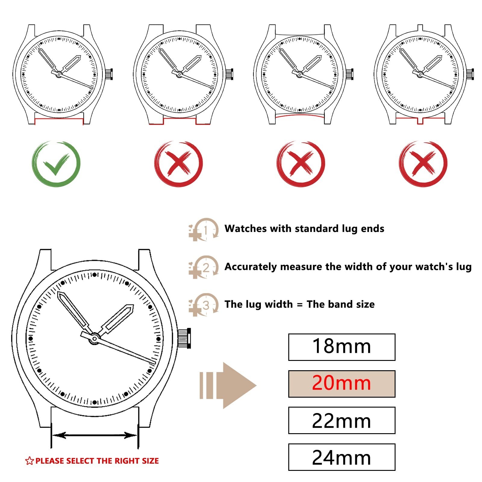 Watch Band for Lug Width 20mm/22mm Premium Ballistic Nylon, Comfortable and B…