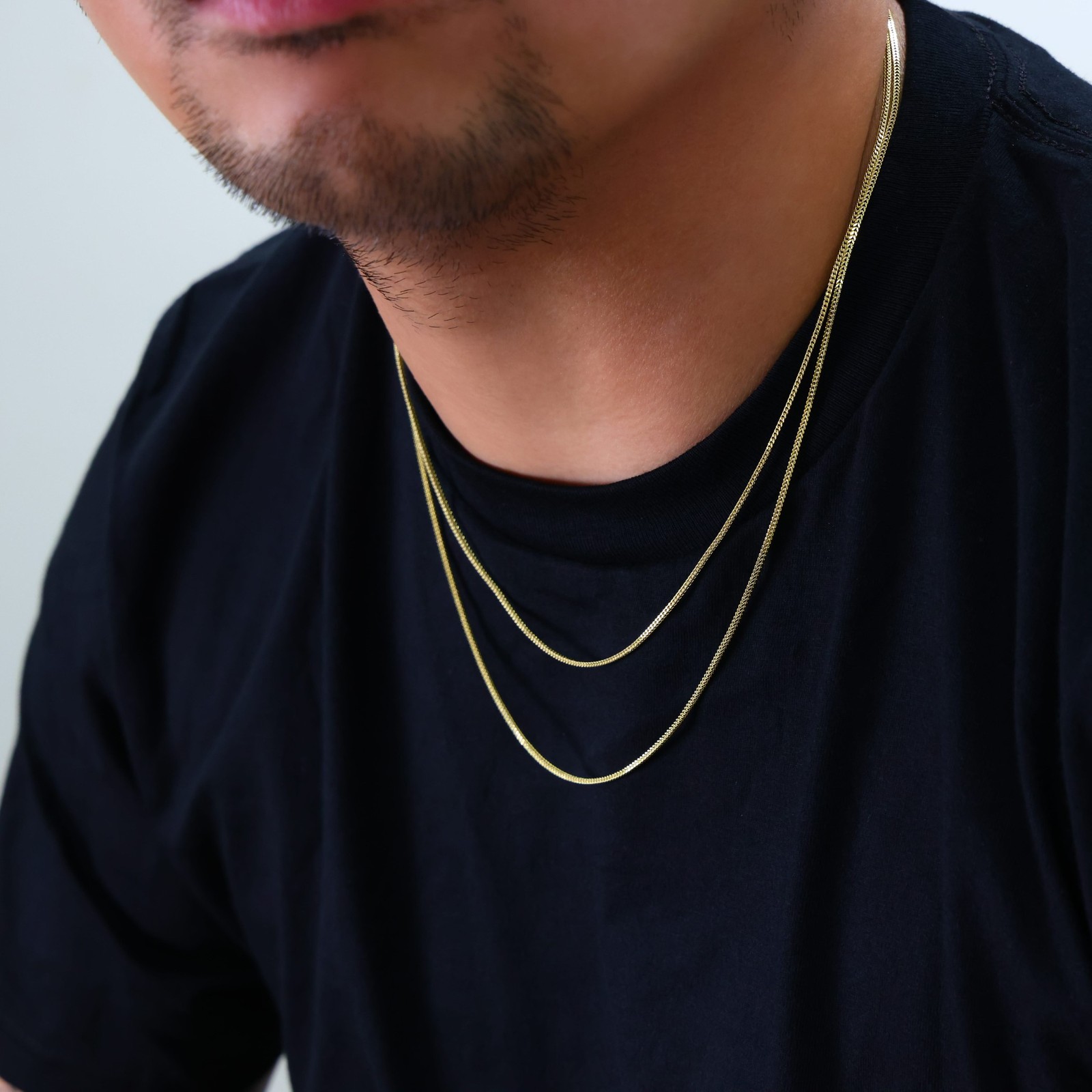 10K Yellow Gold 1.5mm Foxtail Wheat Franco Box Chain Pendant Necklace 16″- 30″