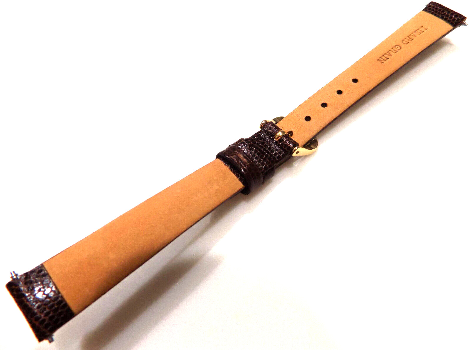 12mm Regular Brown Timex Simulated Lizard Grain Watch Band 7 3/16″ (184mm) Long