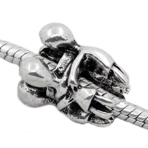 Family Charm Mom,dad and Kids Hugging European Bead Compatible for Most European