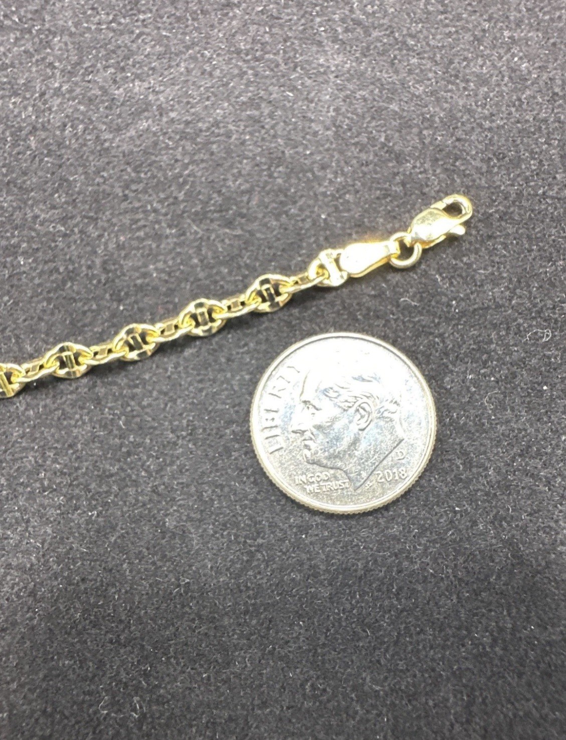 10k Yellow Gold Twisted Mariner 3.6mm 7.5”