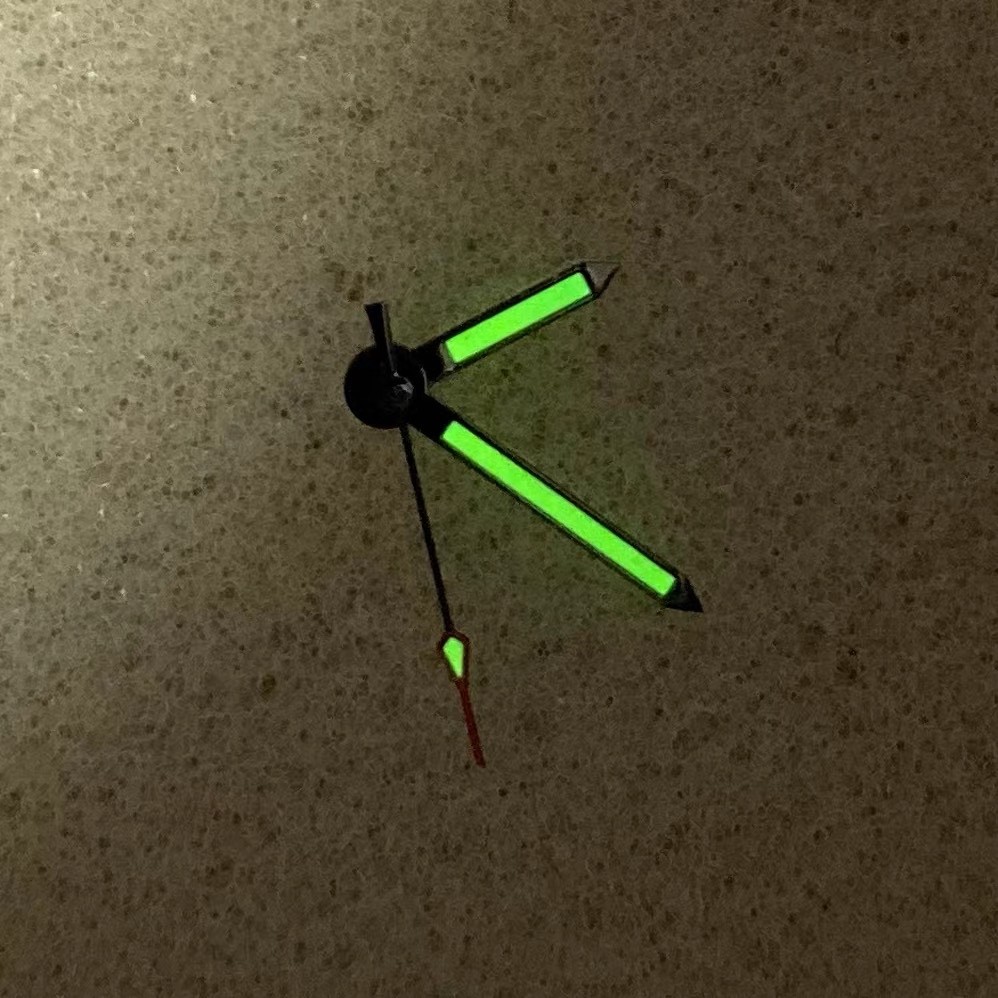 1 Set Luminous Watch Hand Black 9x13x13mm For NH35 NH36