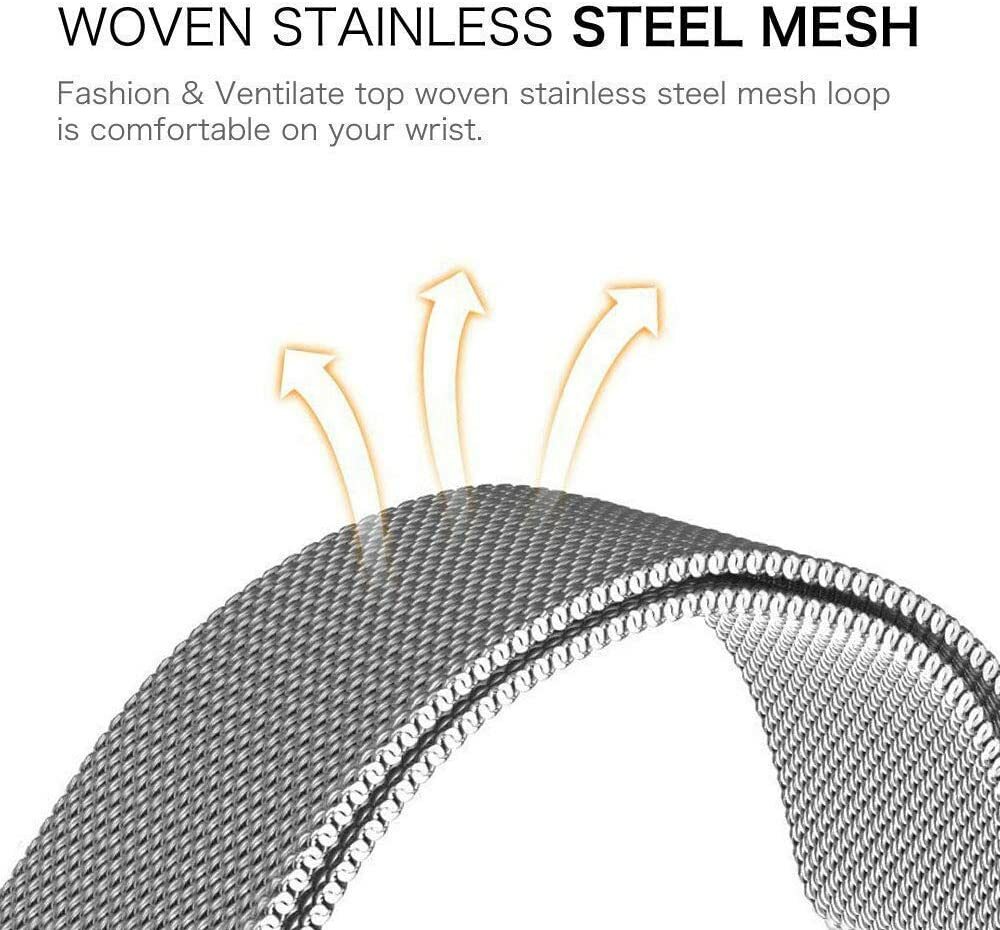 Metal Watch Band MagneticMilanese Stainless Steel Strap For Fitbit Versa 3/Sense