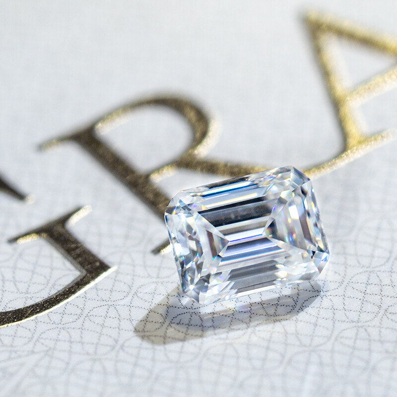 US 2-14mm GRA Certified Loose Moissanite Emerald Cut Stones D VVS1 All Sizes