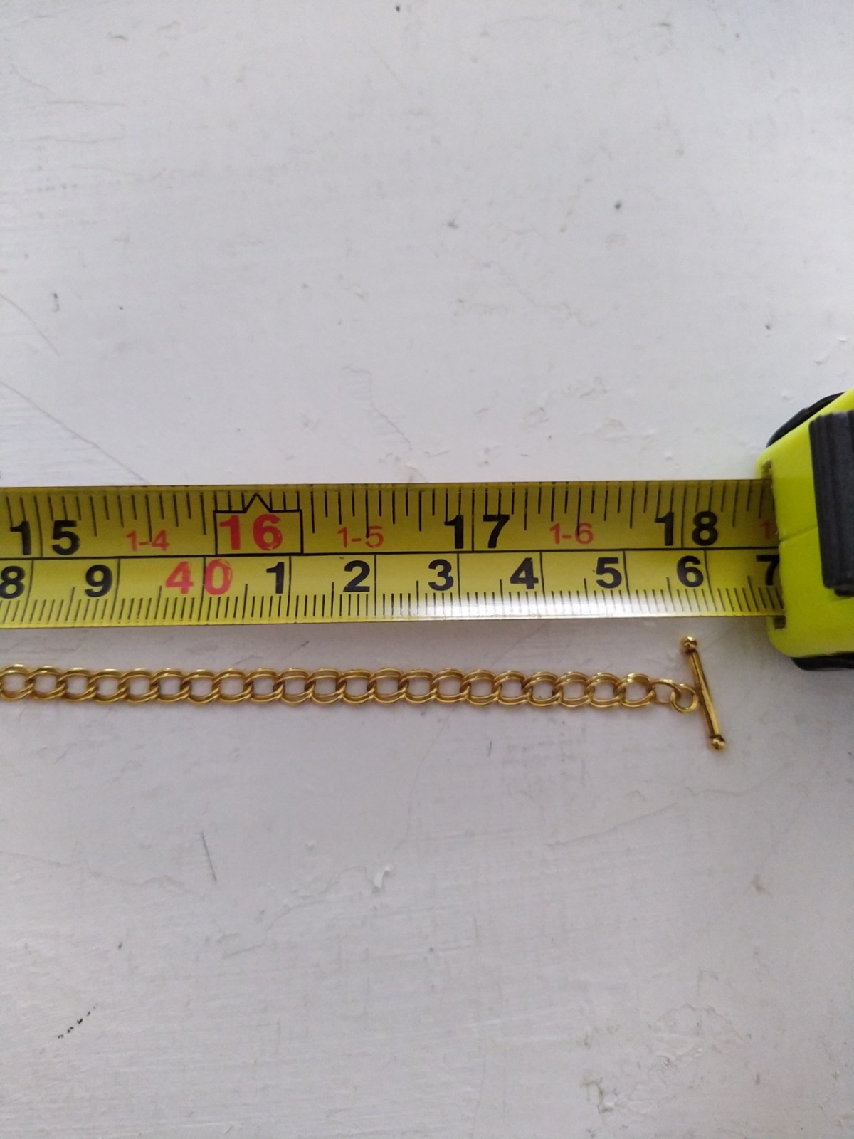 14ct Rolled Gold Double Curb Toggle T-Bar Necklace Worn Twice 7g approx light