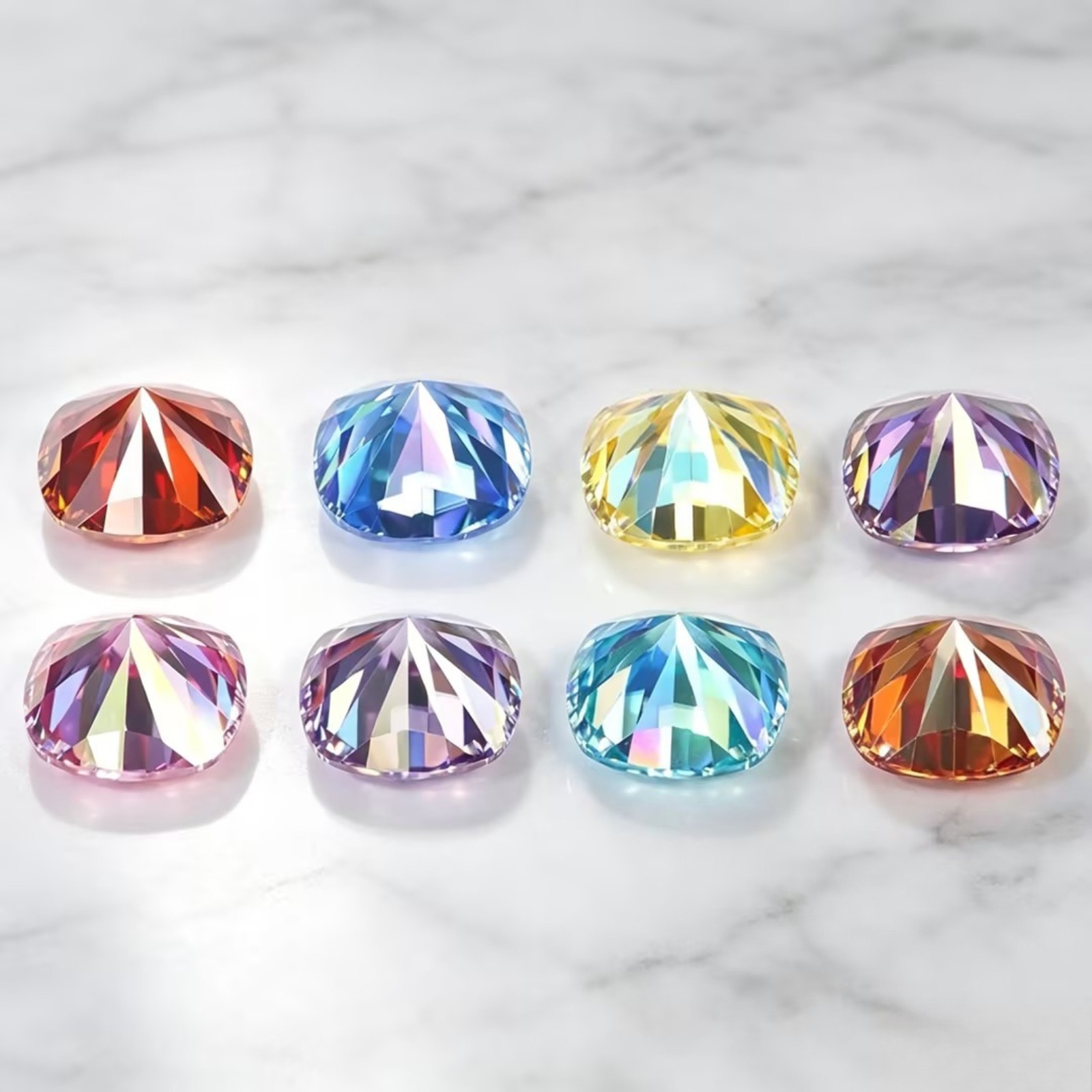 0.5-3ct Eight Colors Cushion Cut Moissanite Loose For Ring Pendant inlay GRA