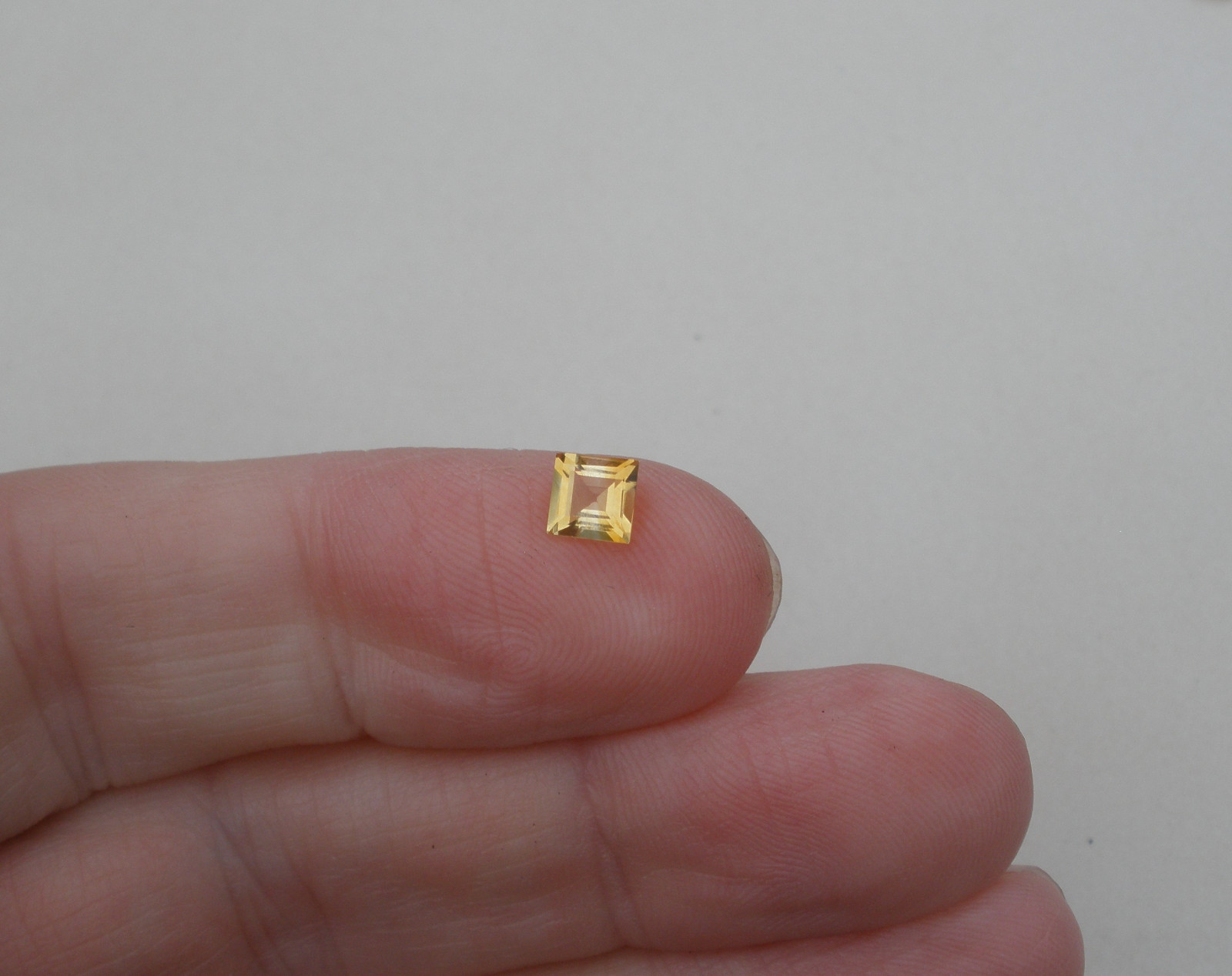 Citrine Square Natural Loose Faceted Gem 5mm