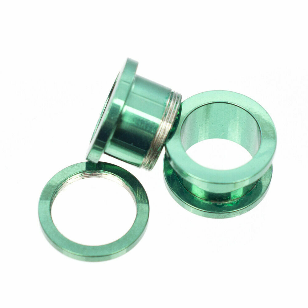 Plugs Anodized Metallic Green Screw Fit – Sold as a Pair Surgical Steel