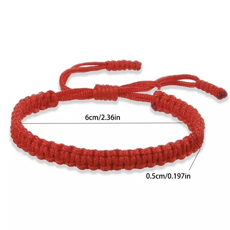 1Pc Black Handmade Braided Rope Bracelet Tibetan Good Luck Gift Jewelry