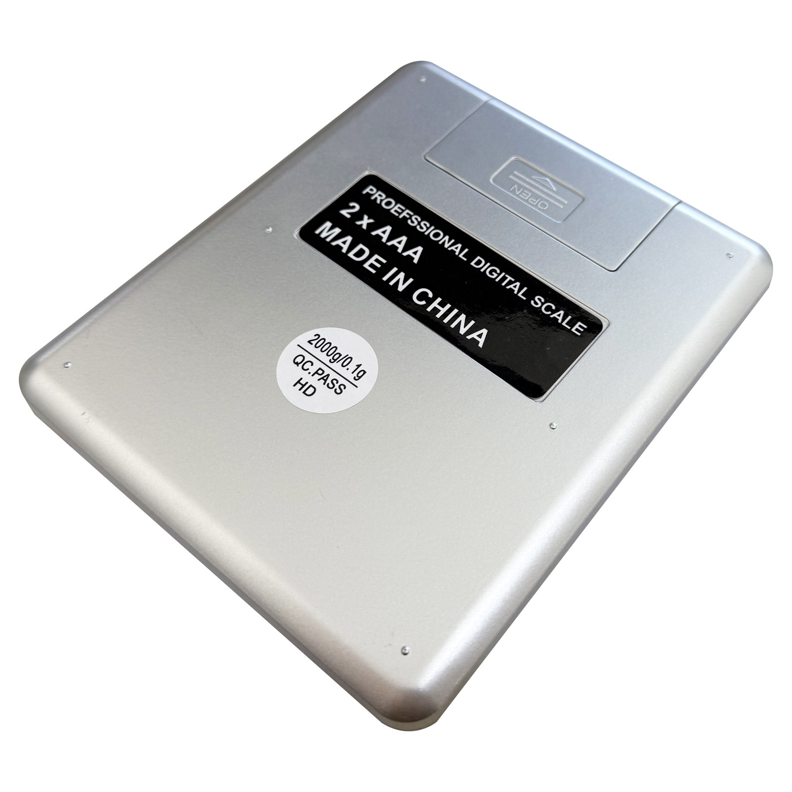 2000g x 0.1g Digital Jewelry Scale LCD Display Screen Dust-proof Stainless Steel