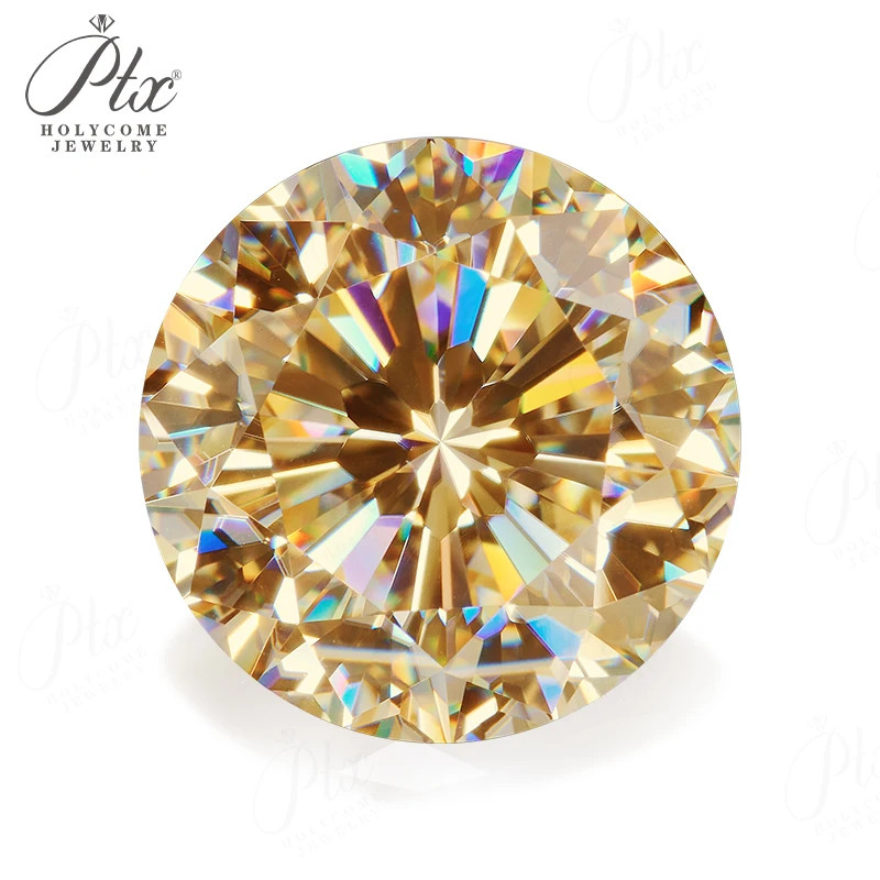 Multicolor Round 0.5-5ct Moissanite Loose 9 Hearts 1 Flower Cut GRA for Jewelry
