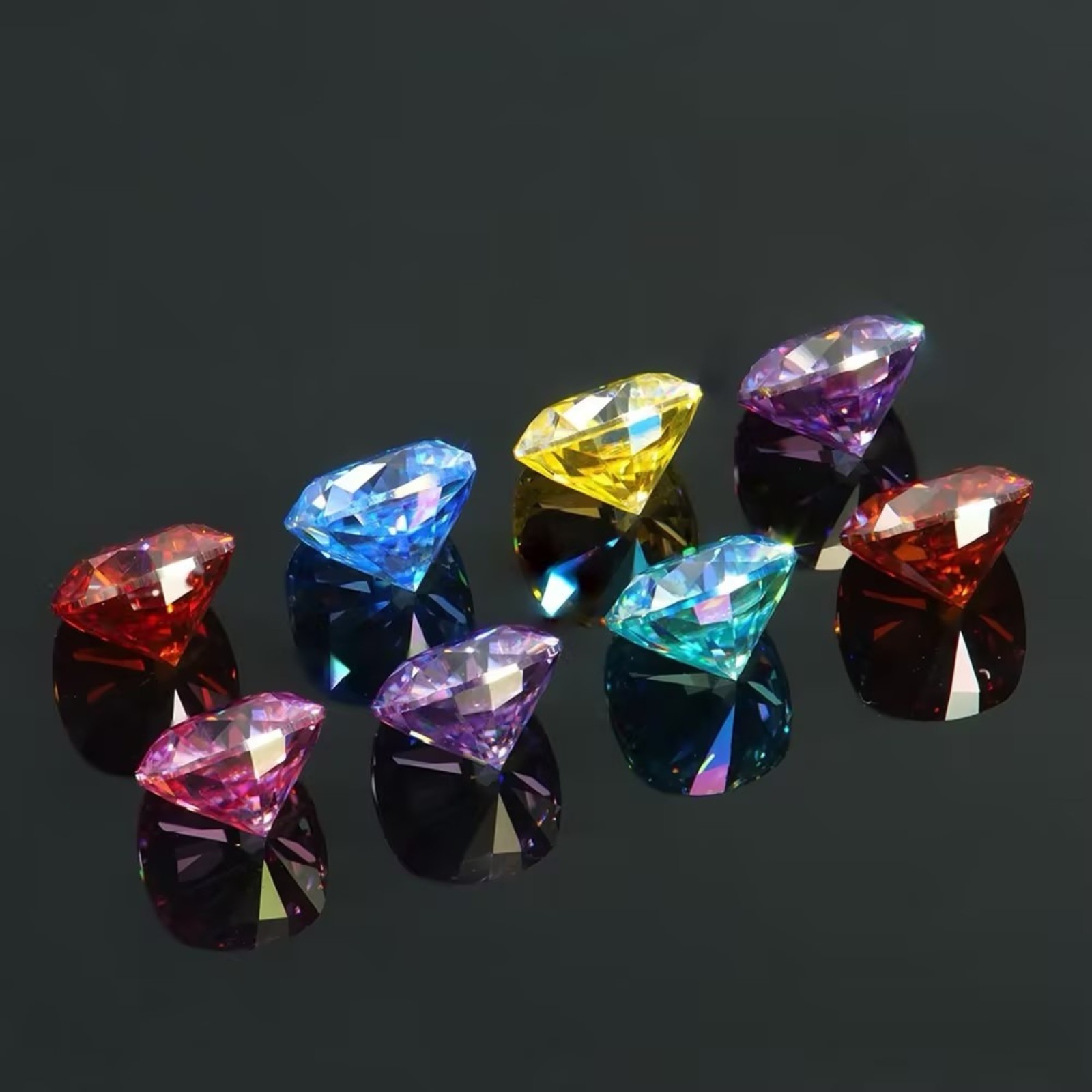 0.5-3ct Eight Colors Cushion Cut Moissanite Loose For Ring Pendant inlay GRA
