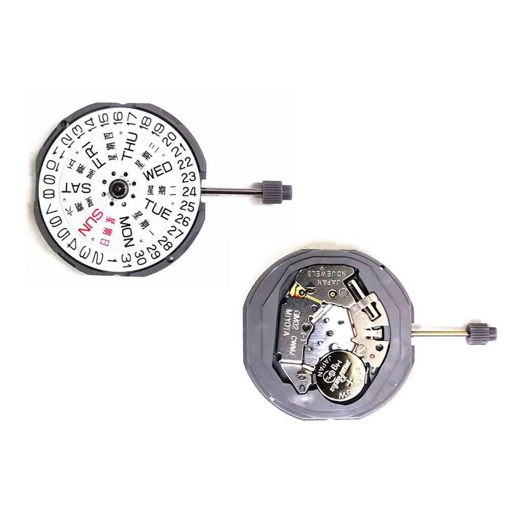 Quartz Watch Movement Sliver 3 Hands Replacement For MIYOTA GM02 GM00 Watch N