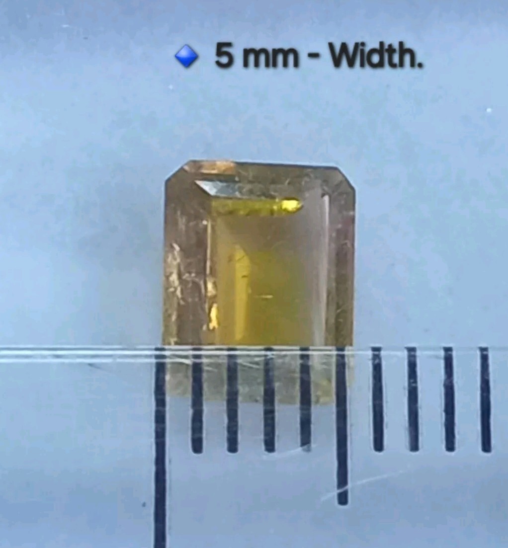 🔹 1.30ct Emerald Cut Tourmaline. Untreated, Slightly Included. 7 x 5 mm approx.