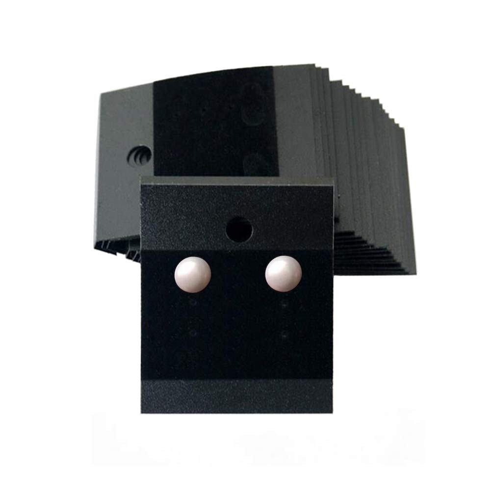 100Pcs 1.7X 2Inch Black Velvet Plastic Earring Cards for Earring Display Hanging