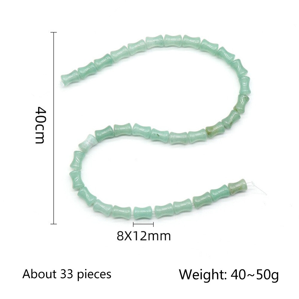 Natural Bamboo Joint Shape Loose Beads 8*12mm Crystal Jewelry Making Gemstone