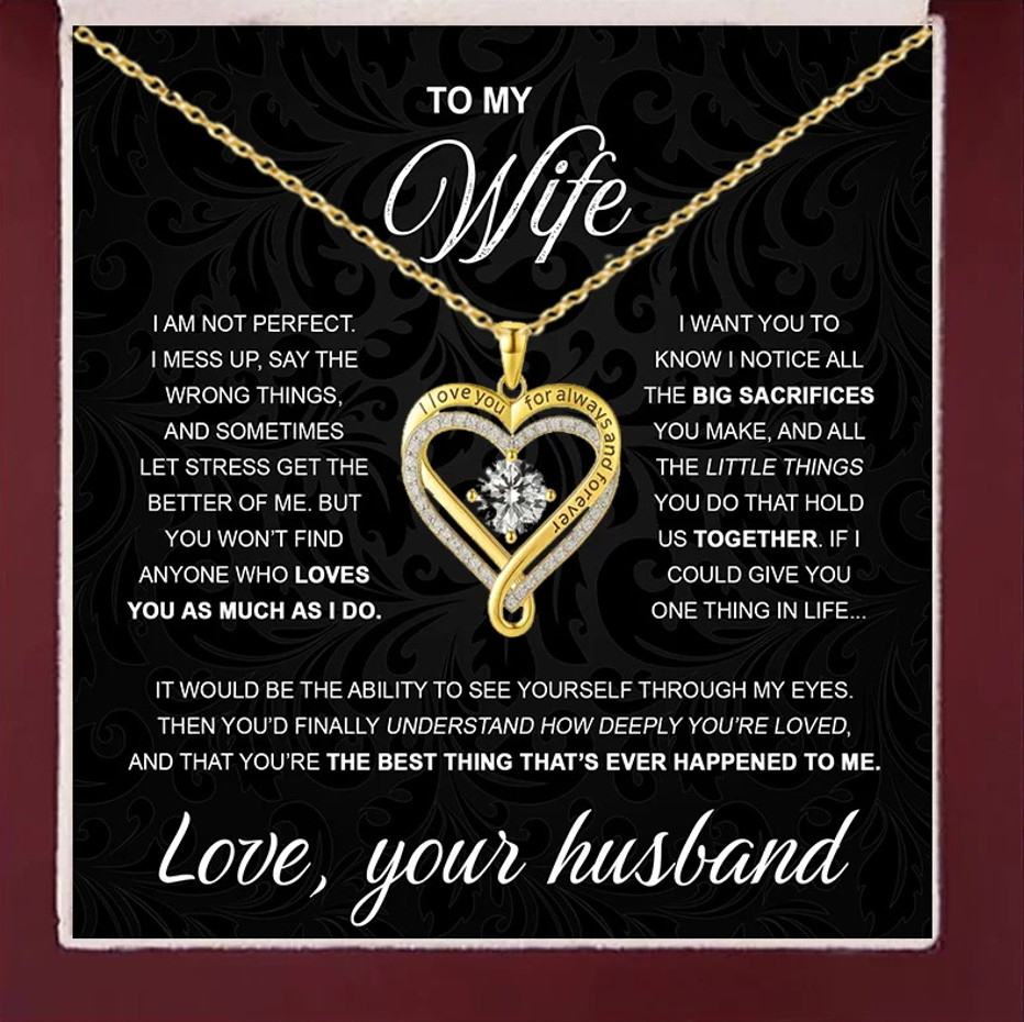 To My Wife – I Love You Forever Necklace