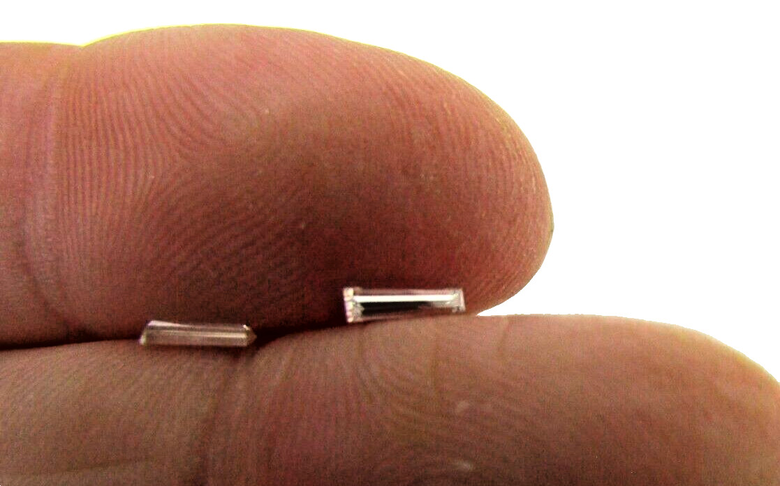 100% NATURAL TAPERED BAGUETTE SIZE DIAMOND @6mm SUPER CLEAN AND EXTRA LONG