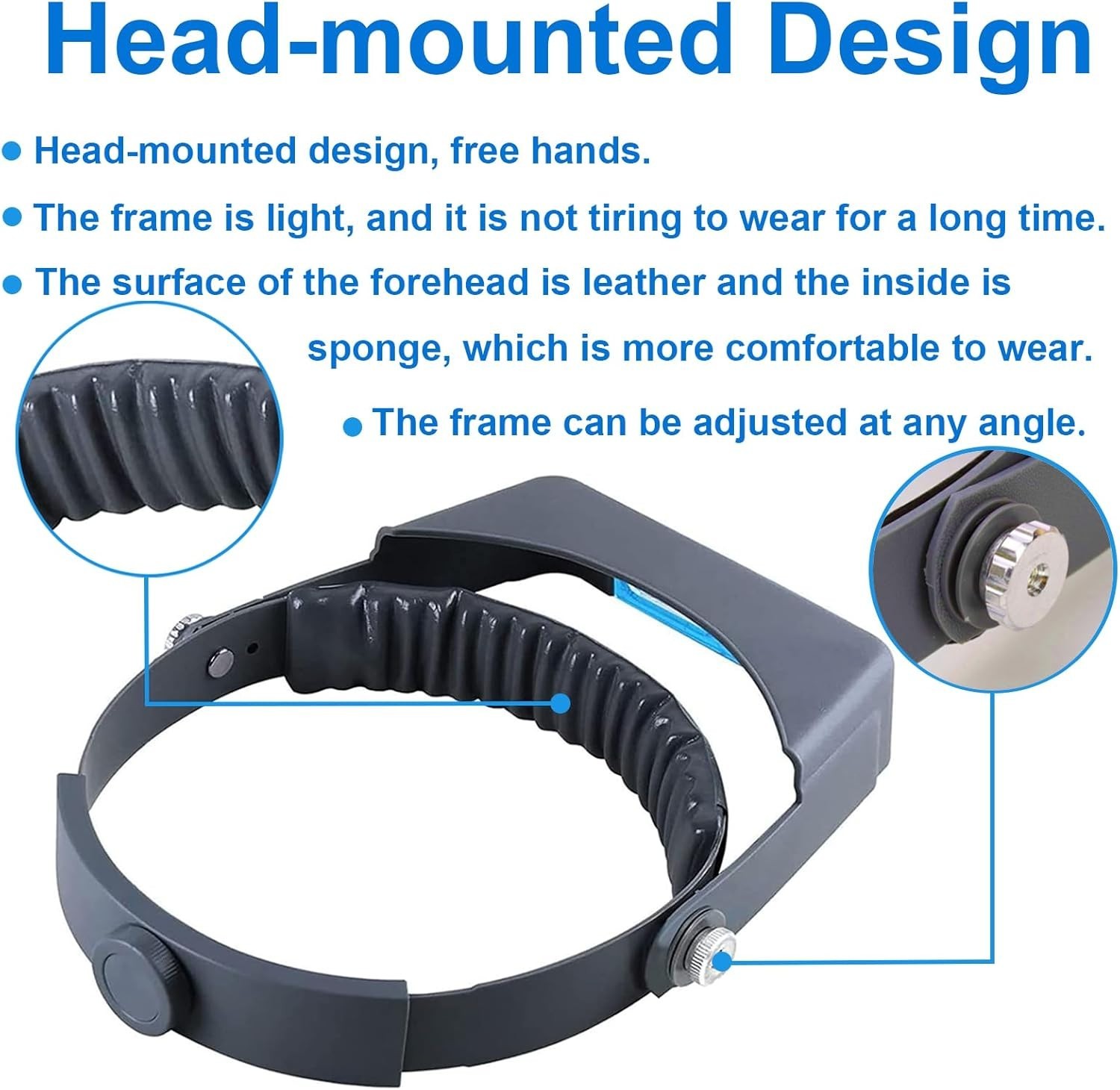 Jewelers Headband Magnifier Magnifying Glasses 4 Lens for Watch Jewelry Repair