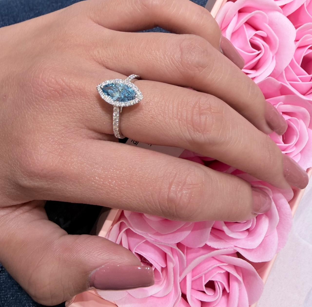 1.24ct Marquise Lab Grown Diamond Engagement SOLD 18K White Gold