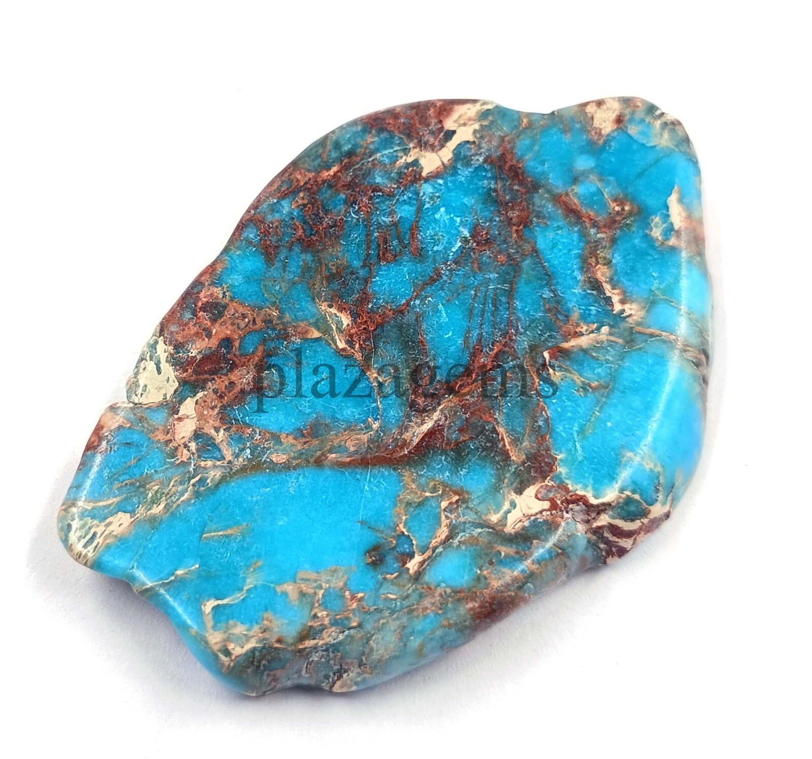 40CT NATURAL BLUE TURQUOISE SLAB ROUGH CERTIFIED LOOSE GEMSTONE 5ARJ