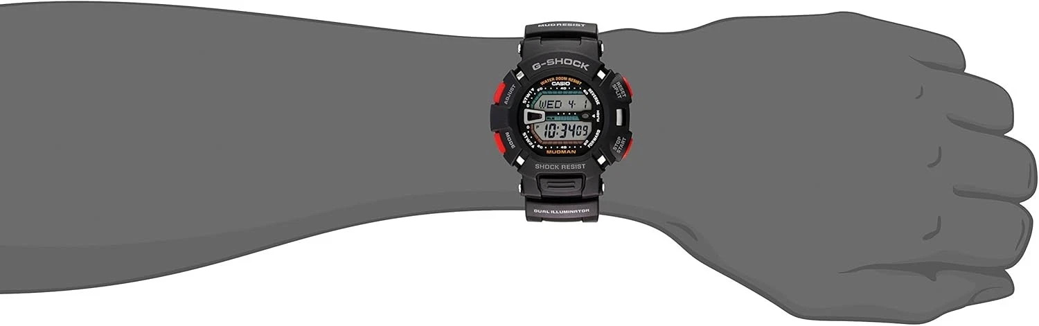 CASIO G-9000-1V MUDMAN G-SHOCK Black Resin Digital Chrono 200M Sport Watch $120