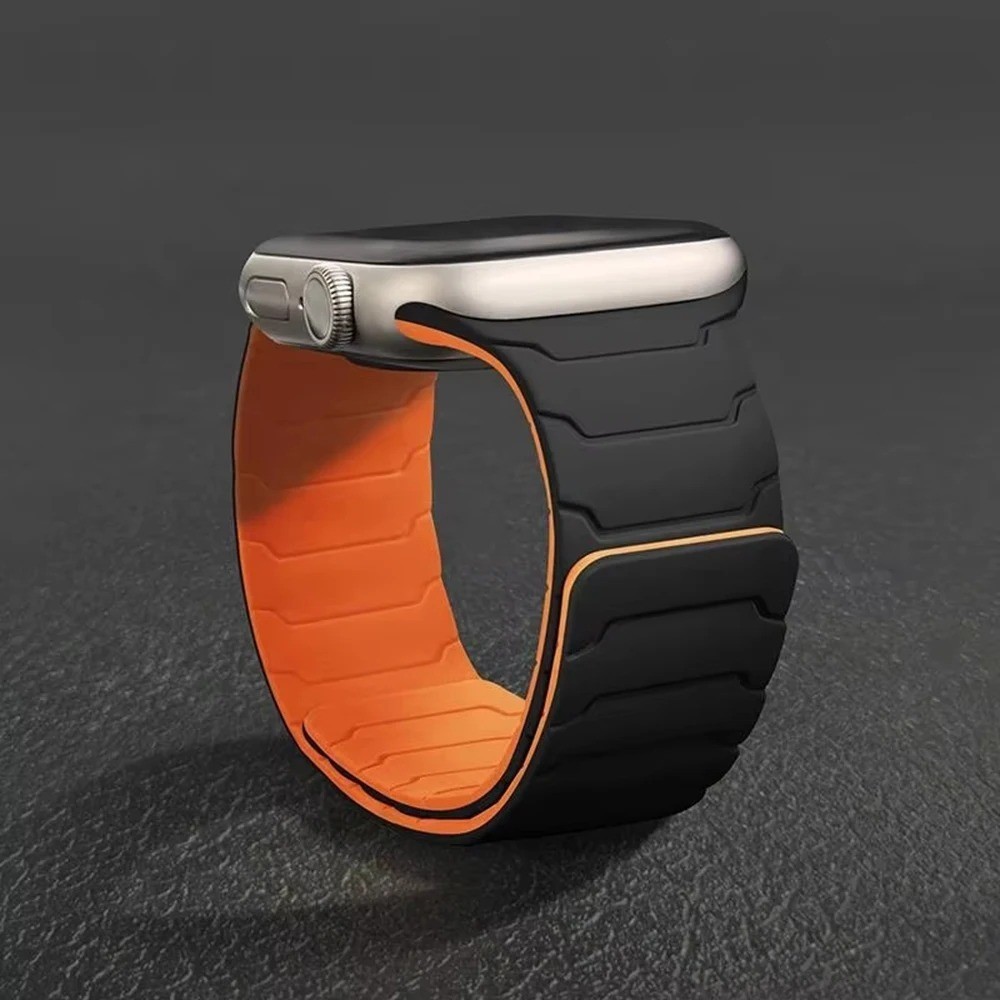 Magnetic Strap For iWatch Ultra 2 Series 10 9 8 7 SE 6 5 Silicone iWatch Band