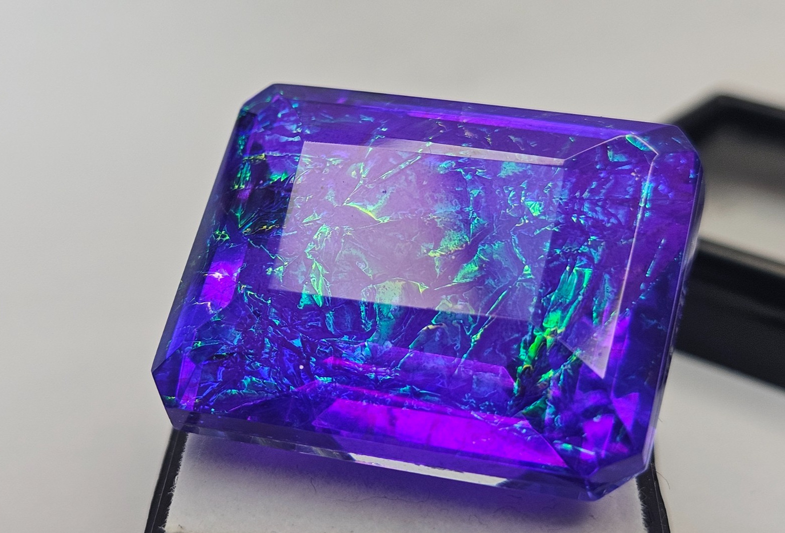 Emerald Cut Natural Monarch Fire Opal 70+ Ct Loose Certified Gemstone