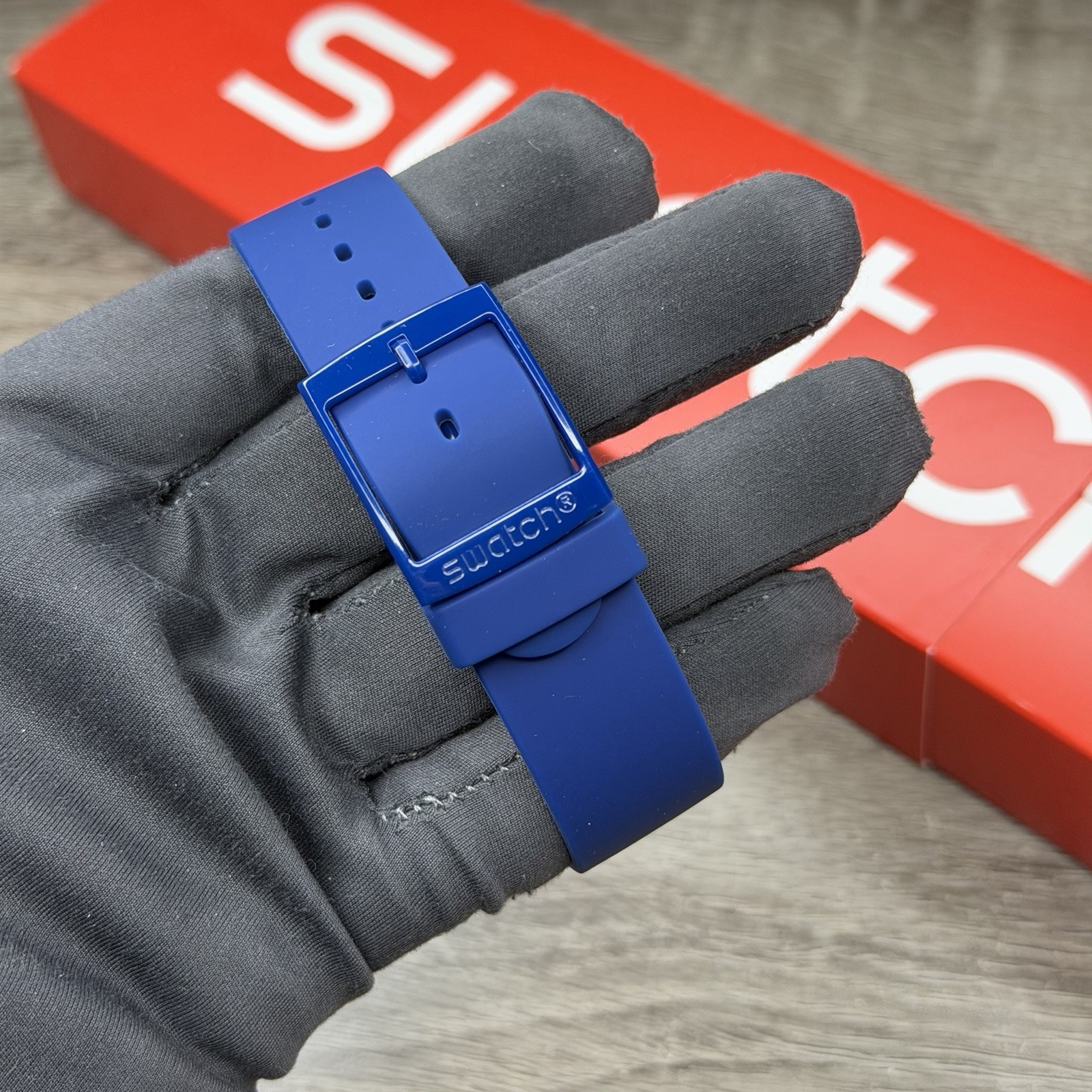 NEW✅SKELETON✅ Swatch Originals GREEN ANATOMY Blue Silicone Unisex Watch SUON147