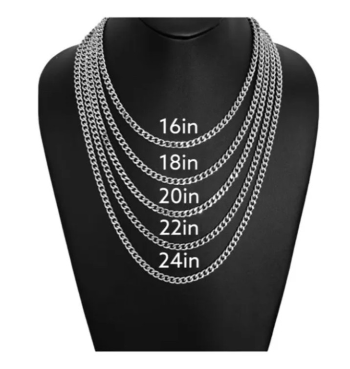 16-34″ Stainless Steel Silver Chain Cuban Curb Mens Men Womens Necklace 3-11 mm