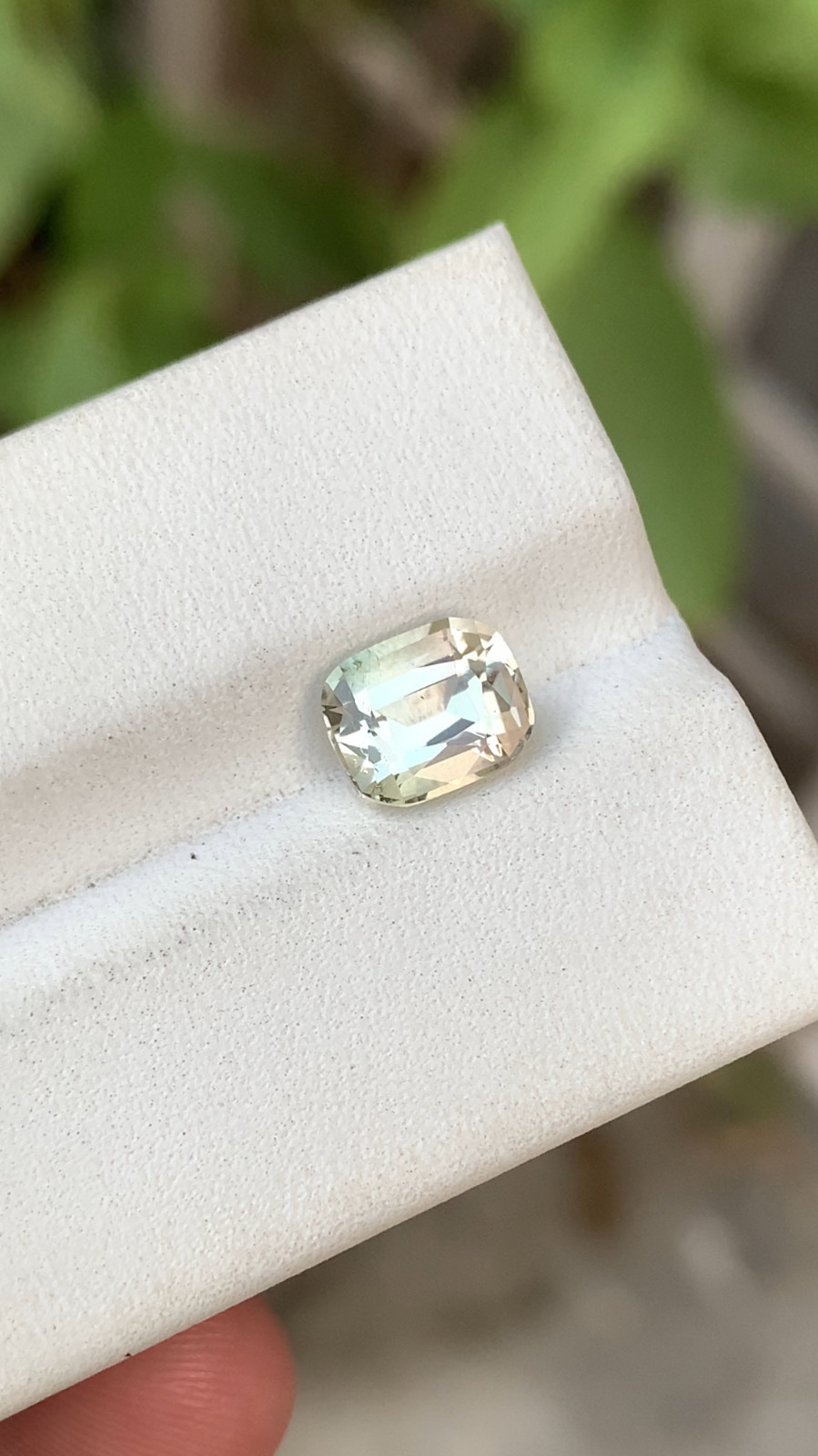 1.45cts, Natural Afghan Bicolour Tourmaline, Cushion Cut, Loose Gemstones.