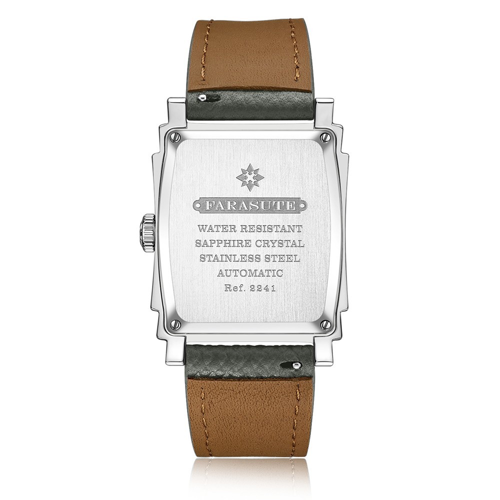 FARASUTE Men Automatic Watch 31mm Rectangle Mechanical Wristwatch Miyota 8215