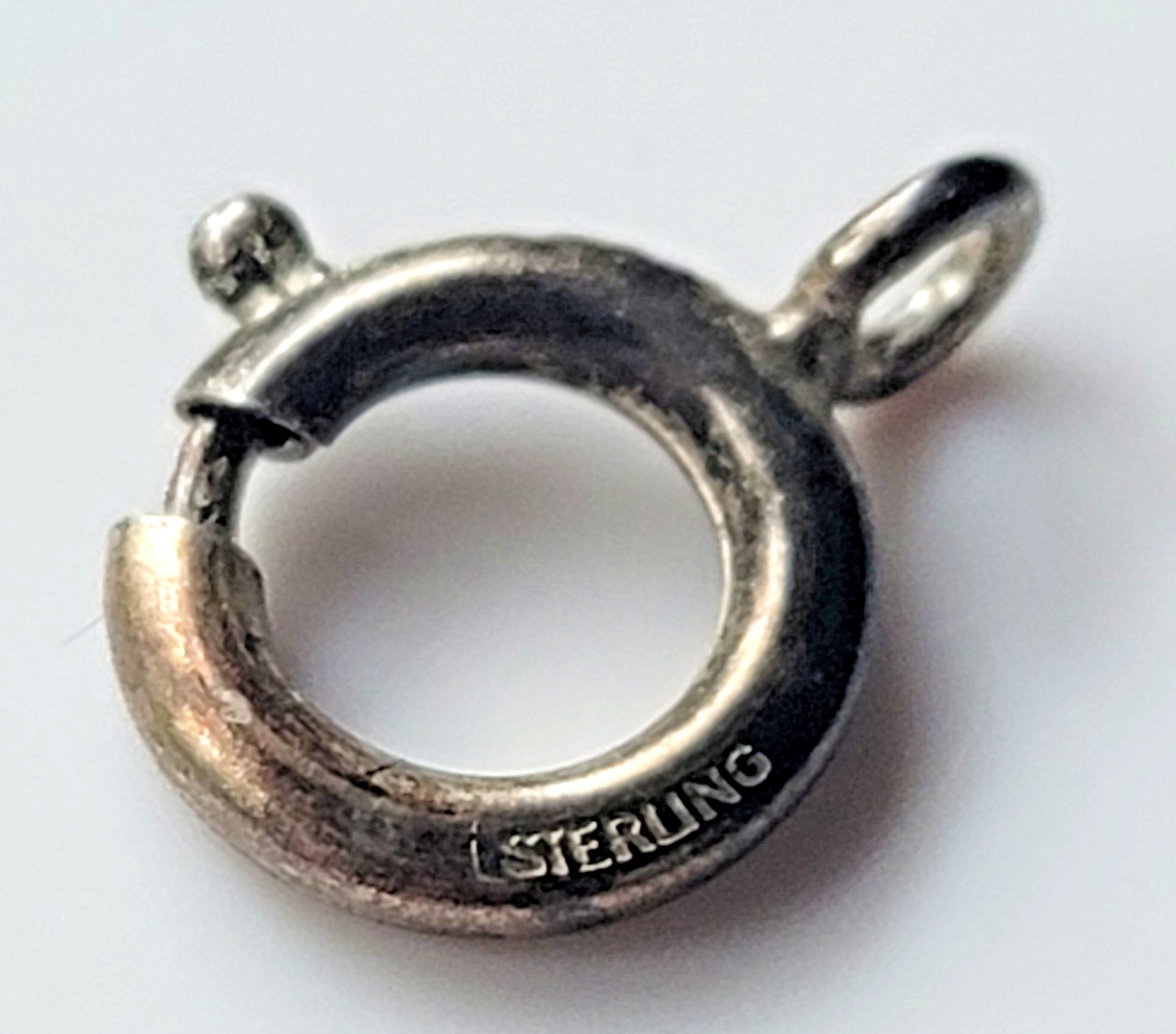 NOS Sterling Silver Spring Ring Clasp Large 9mm Antique Jewelry Finding – WP1-06